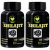 Fij Ayurveda Raw Shilajit/shilajeet Capsule Supports Pack of 2 - 60 Caps