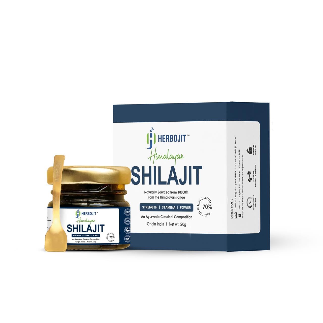 Herbojit Himalayan Shilajit Resin - 20 Gms