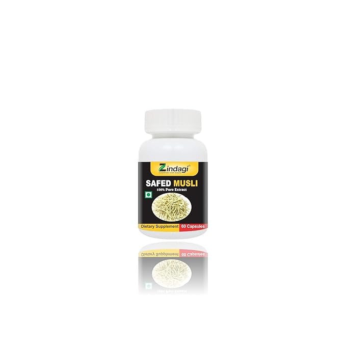 Zindagi Safed Musli Pure Extract Capsules - 60 Caps