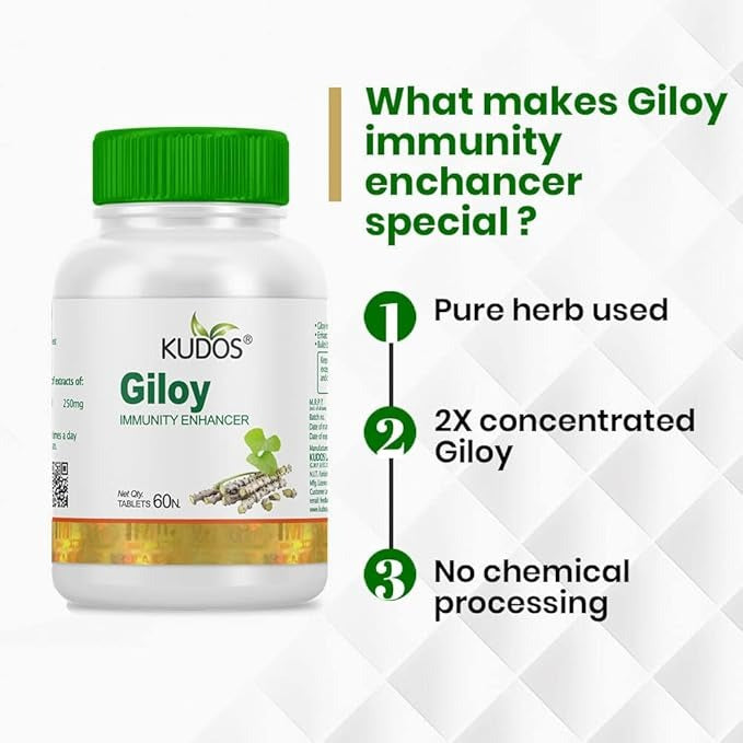 Kudos Ayurveda Giloy Tablets - 60 Tablets