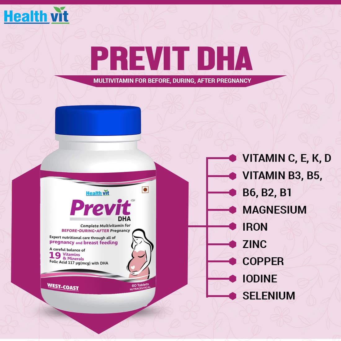 Healthvit Previt Prenatal - 60 tabs – AyushKart