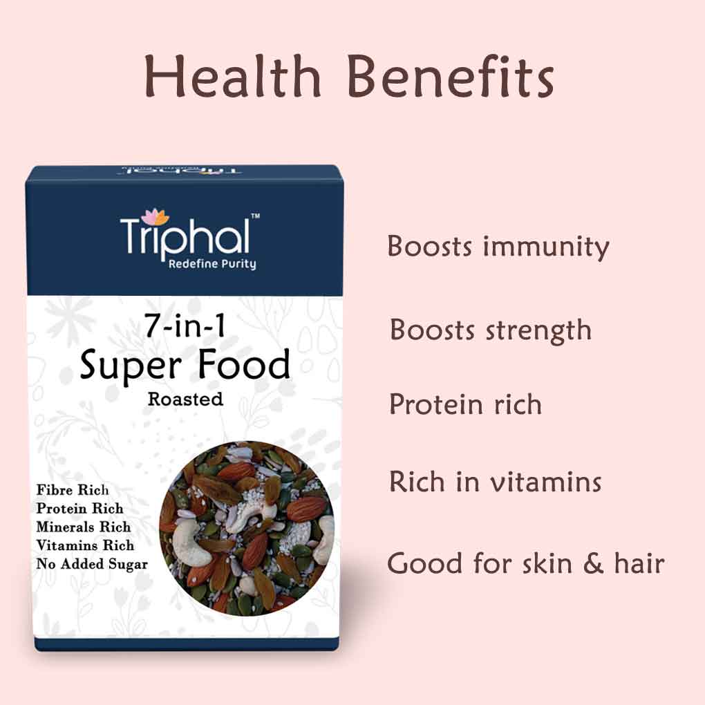 Triphal 7 in 1 Super Food - Roasted & Non Salted Seeds Mixture – AyushKart