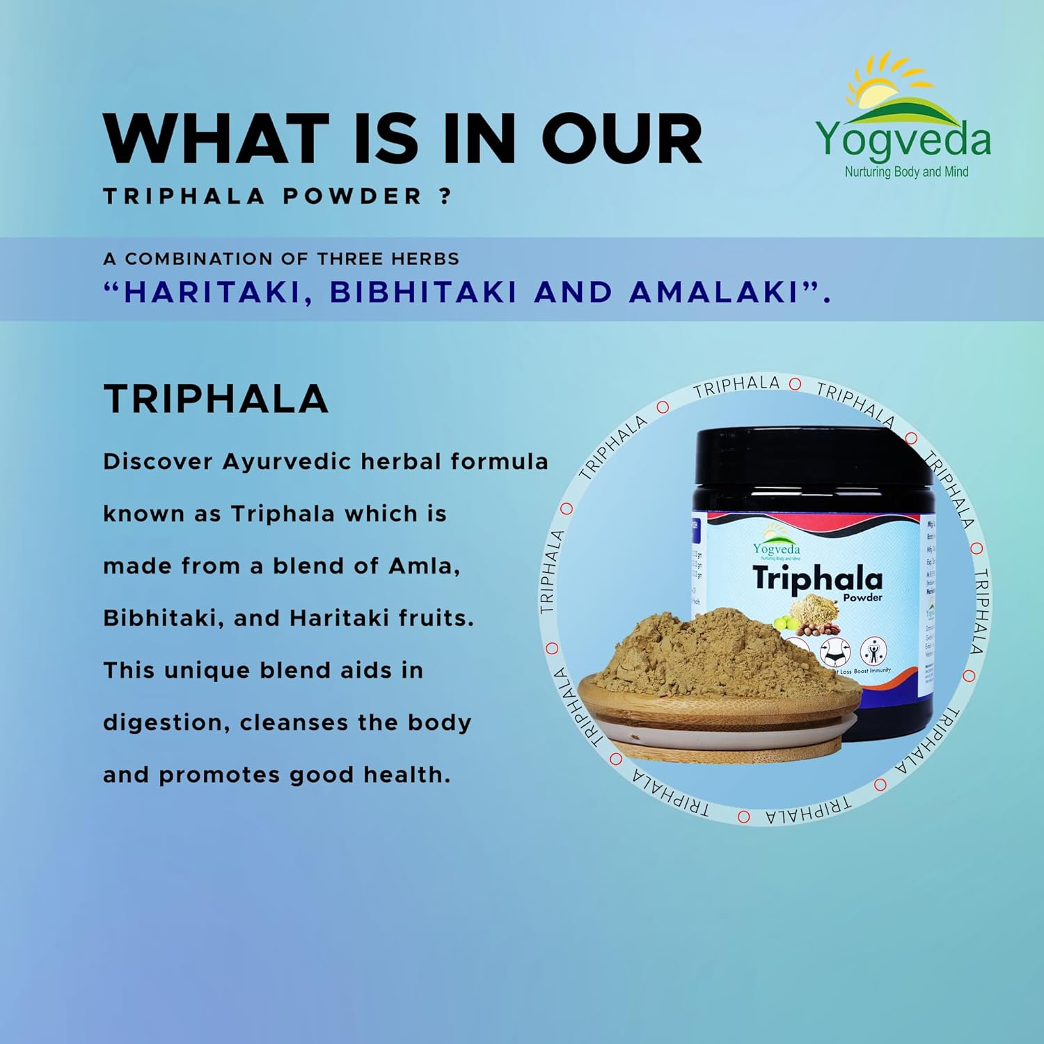 Yogveda Organic Triphala Powder - 200 gms