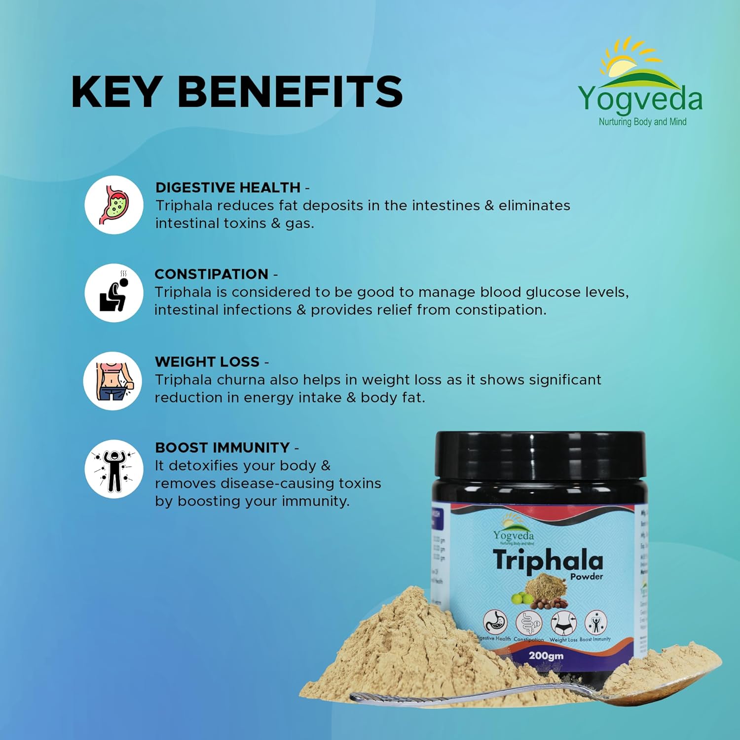 Yogveda Organic Triphala Powder - 200 gms