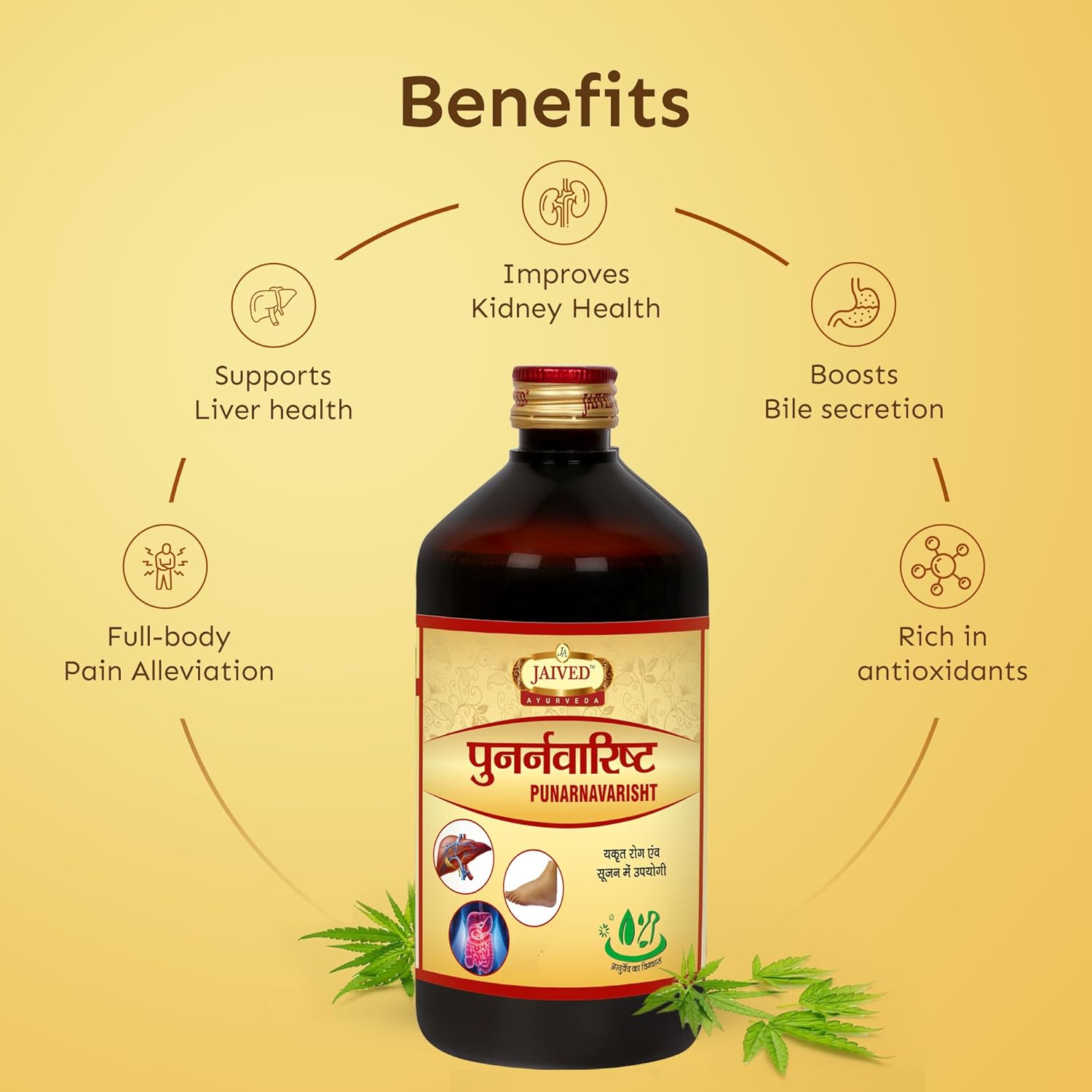 Jaived Ayurveda Punarnavarist | Detox Liver, Reduce Swelling | 650 Ml | Pack of 2