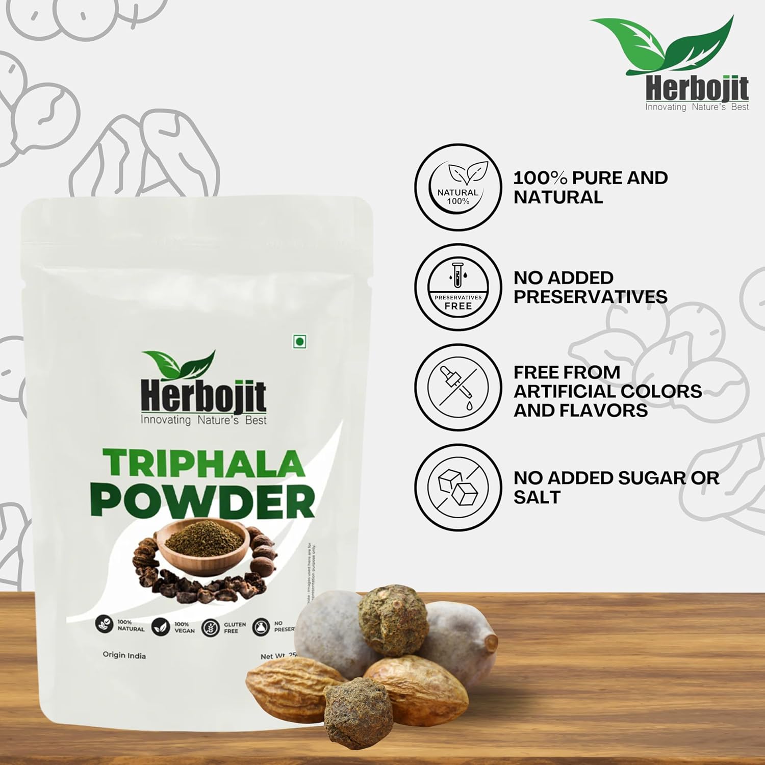 Herbojit Triphala Powder - 250 Gms