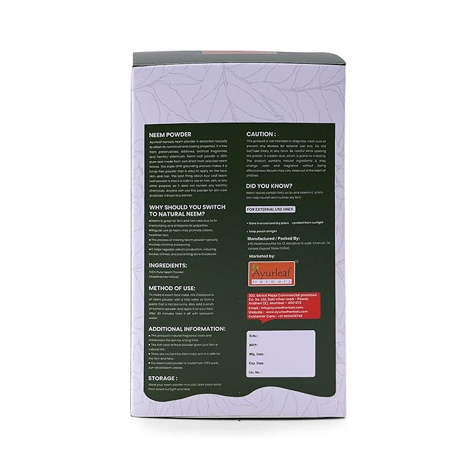 Ayurleaf Herbals Neem Powder - 200 Gms
