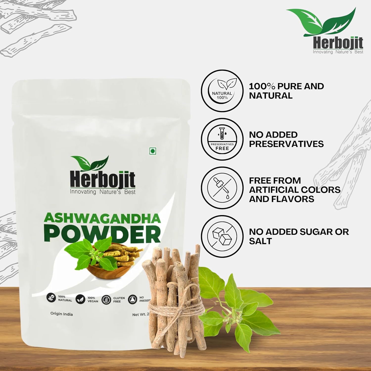 Herbojit Ashwagandha Powder 250 Gms
