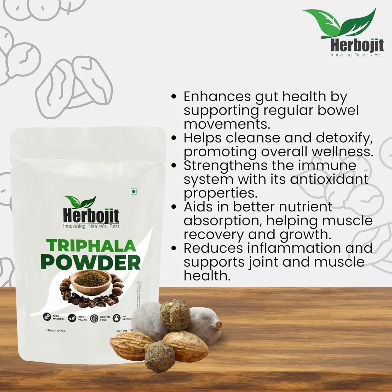 Herbojit Triphala Powder - 250 Gms