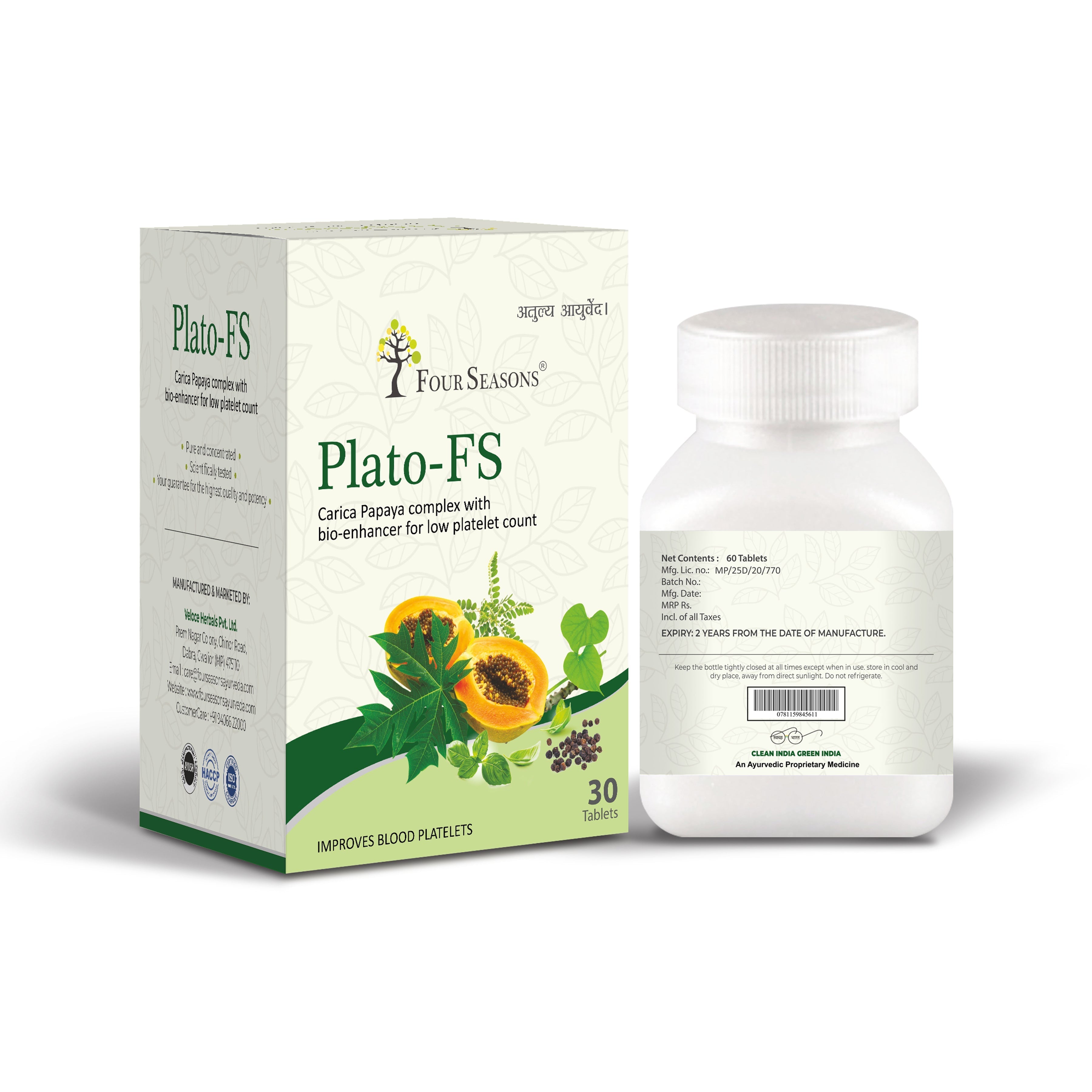 Fs Tablet Four Seasons Plato FS - 30 tabs – AyushKart