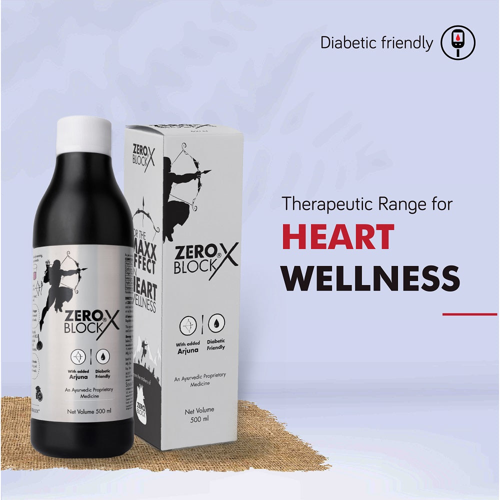 Zero Block X Ayurvedic mixture for Heart Wellness Syrup - 500 ml ...