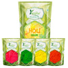 Yuvika Holi Colour Combo Pack of 4 - Red, Yellow, Pink, Green - 400gms